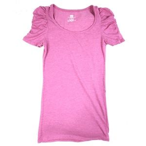 Pink Ruffled Sleeve Top